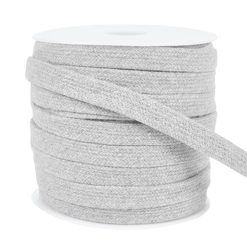 BENECREAT 25m/27.34Yards Dark Gray Flat Replacement Cotton Cords