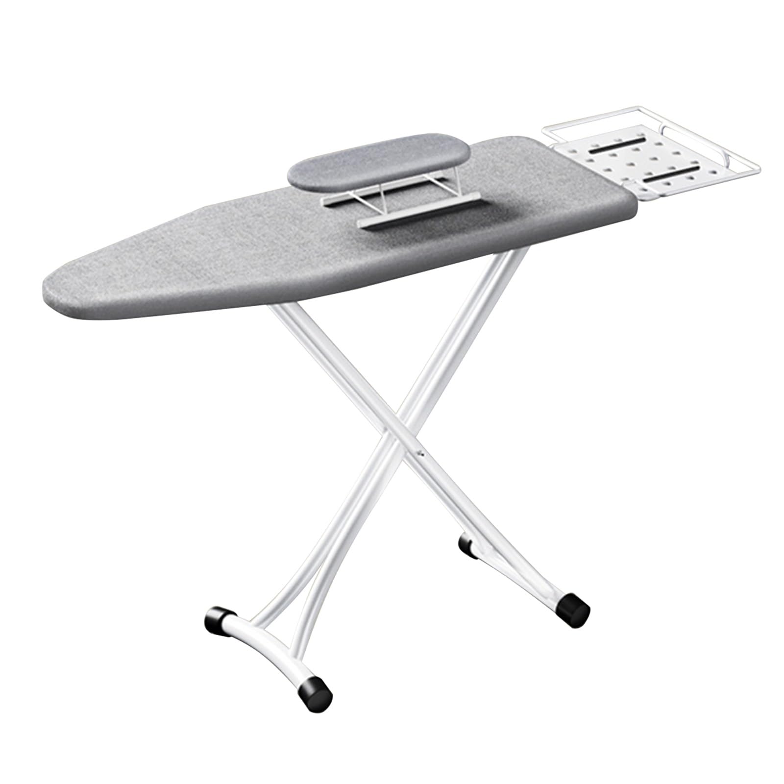 Tabla de Planchar Plegable de Pie con Soporte para Mangas Pequeñas, Ironing Board Ajustable y Resistente con Soporte para Plancha(Large)