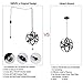 HMVPL Plug-in Industrial Globe Pendant Lights with 16.4ft Hanging Cord and On/Off Dimmer Switch, Vintage Metal Spherical Lantern Chandelier Swag Ceiling Lighting Fixture for Kitchen Island Bedroom Bar