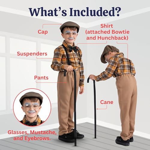 Disfraz Completo Niño Viejo Grandpa Talla XL miniatura 2