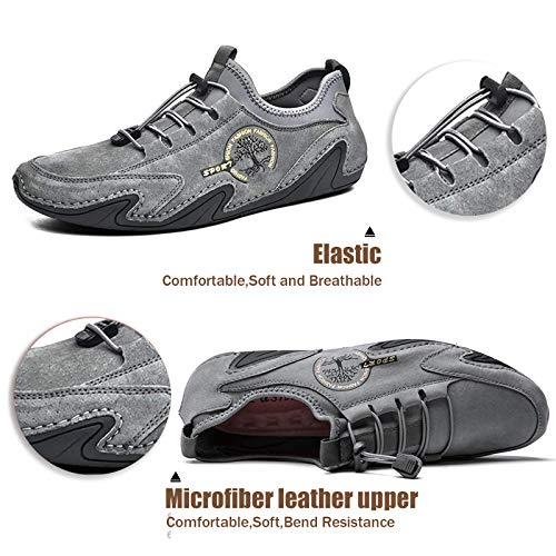 Mens Driving Loafers Shoes Casual Shoes Slip On Flat Loafers Boat Shoes Moccasins Lightweight Soft Comfort Lace up Oxford Walking Shoe for Work Office Dress Outdoor Slippers Hand Stitching Ankle Boots3