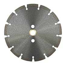 8" Laser Welded Diamond Saw Blade for Concrete, Brick, Block and Masonry, Heat Treated Blade Core, Dry or Wet, 1" Arbor
