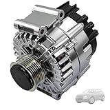 180Amp 12V High Output Alternator Clockwise 6-Groove Clutch Pulley Compatible with Audi
