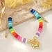 SHINUS BOHO Rainbow Beaded Adjustable Bracelets for Women Cute Gold Love Heart Candy Beads Friends Bracelet Fashion Jewelry Valentine's Day Gifts