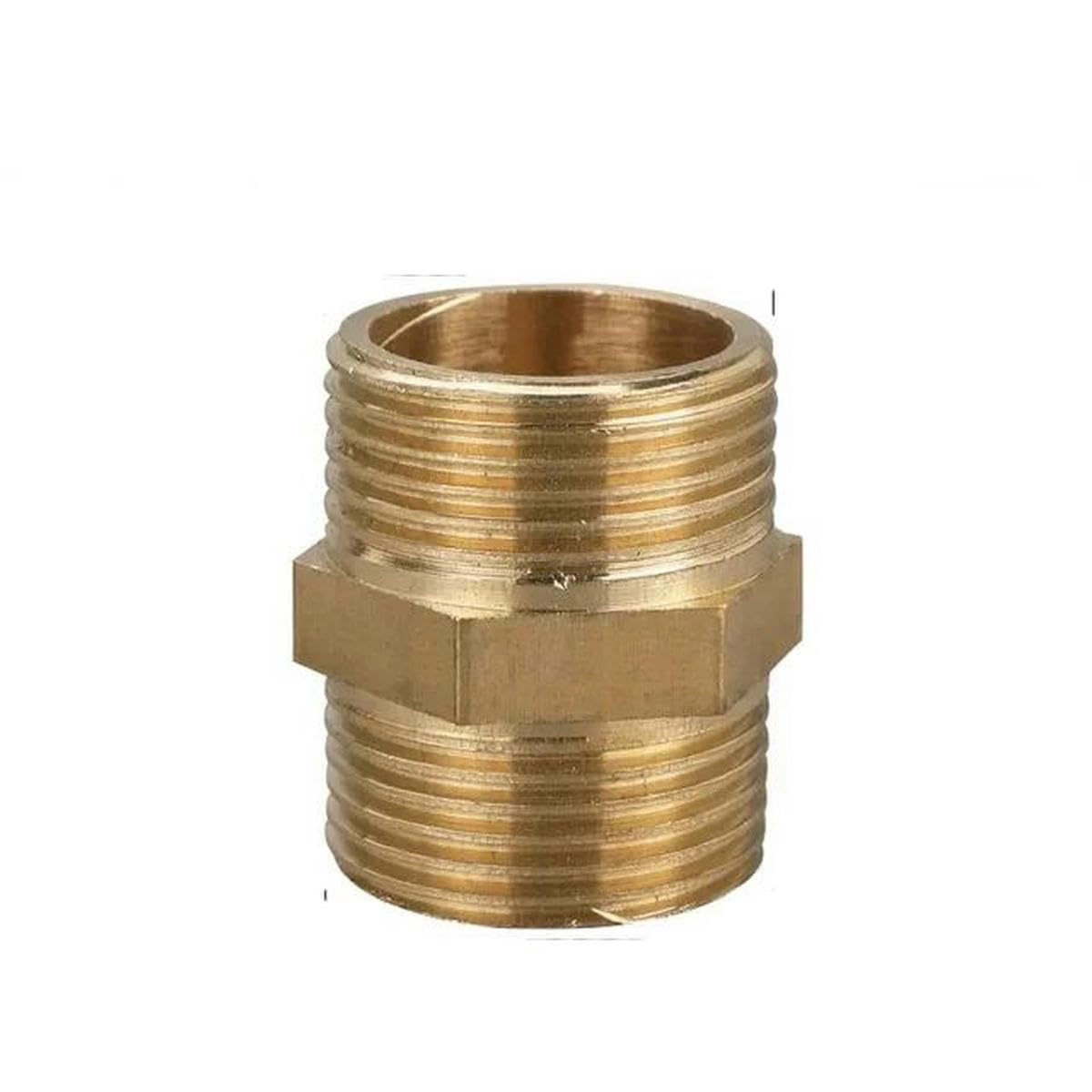 Raccordo capezzolo esagonale per tubo in ottone 1/8" 1/4" 3/8" 1/2" 3/4" 1" Connettore accoppiatore adattatore rapido con filettatura maschio per acqua olio gas-3l4 a 3l4-10 pz