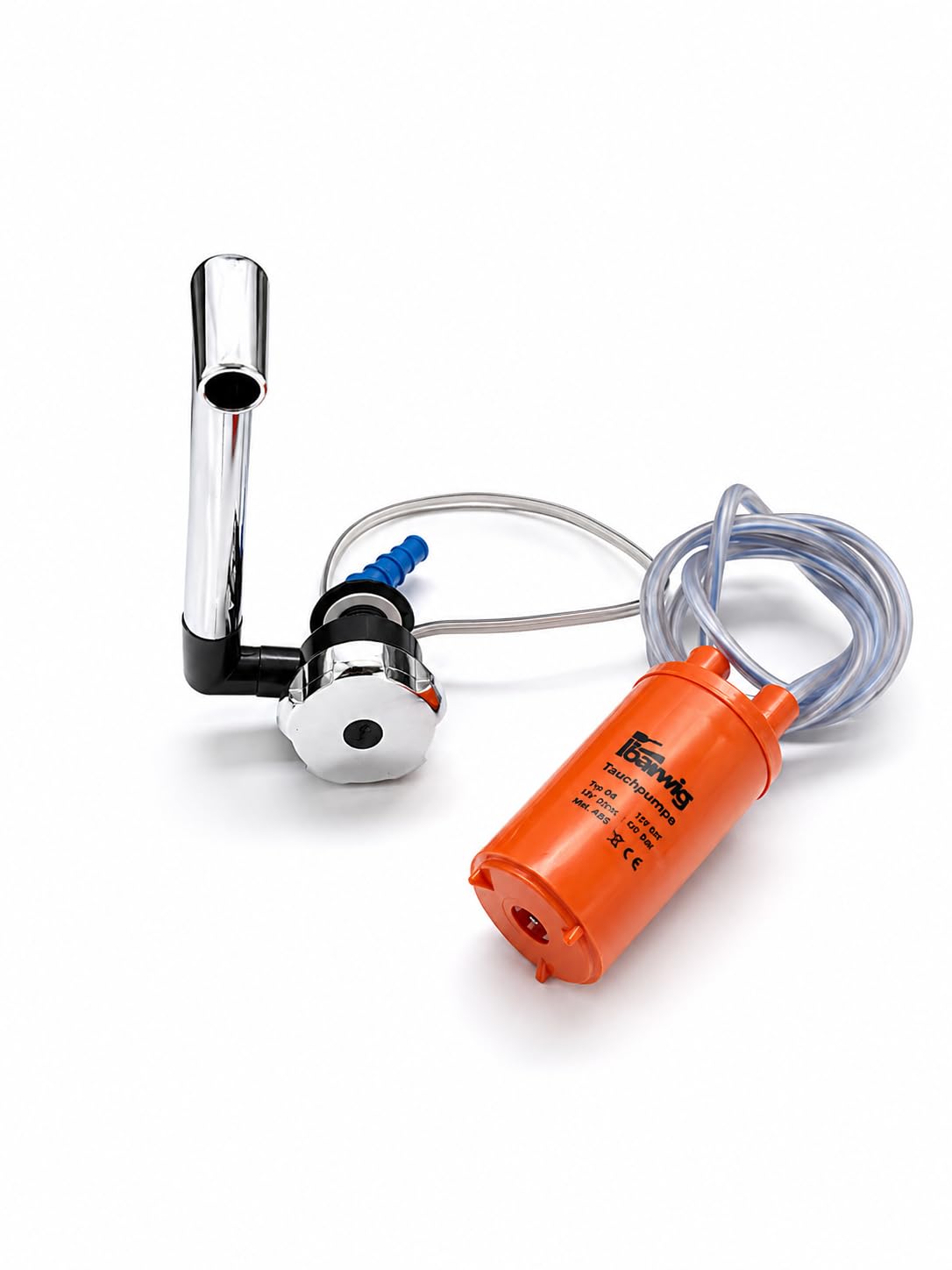 Kit Agua Camper 12V Bomba Sumergible BARWIG 10L/min + Grifo NOVO Baja Presión – Sistema Completo Fregadero Autocaravana, Caravana y Furgoneta Camper