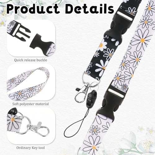 Bewudy 586867_1_AQAT66QZ 2 Pcs Floral Sliding Badge Holder, Lanyards thumb #1