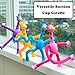 YANXINKE Teleskop Saugnapf Giraffe Spielzeug, 4 Stück Telescopic Suction Cup Giraffe Toy, Cartoon Teleskop Rohr Giraffe Stretch, Teleskop Giraffe Spielzeug