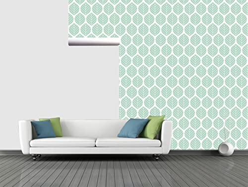 Image of CABANA HOMES Wall Stickers DIY Wallpaper for Walls Bedroom (45 x 125 cm, 2 Rolls) (12 sq. ft) Self Adhesive Decals Living Room, Green Leaf