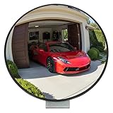 Windiboo 12 inch Traffic Mirror, Adjustable Wide Angle View Indoor Convex Mirror, Corner Security Blind Spot for Warehouse, Office, Parking Garage and Traffic Safety