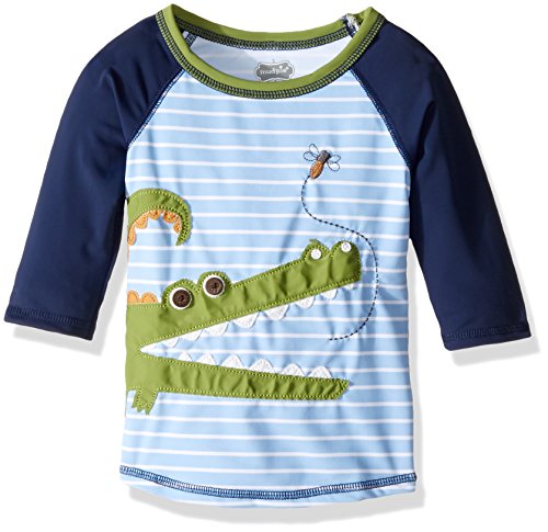 Mud Pie  Baby Boy's Gator Rashguard (Infant/Toddler) Blue Swimsuit Top