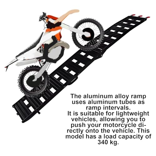 Rampa plegable metálica para motos y autos 340kg miniatura 3