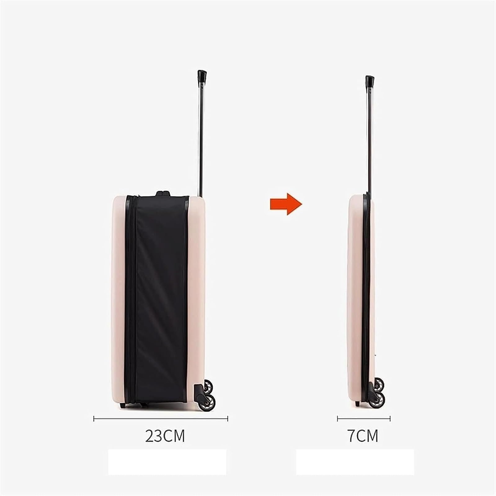 Valigia Valigie Pieghevoli Portatili di Grande capacità con Ruote Bagagli da Viaggio Valige Bagaglio Mano(C,24 inch)