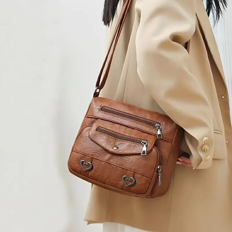 Image of Genuine Leather Purses for Women Crossbody Bags Small Shoulder Clutch Phone Cross Body Phone Purses Handbags Trendy