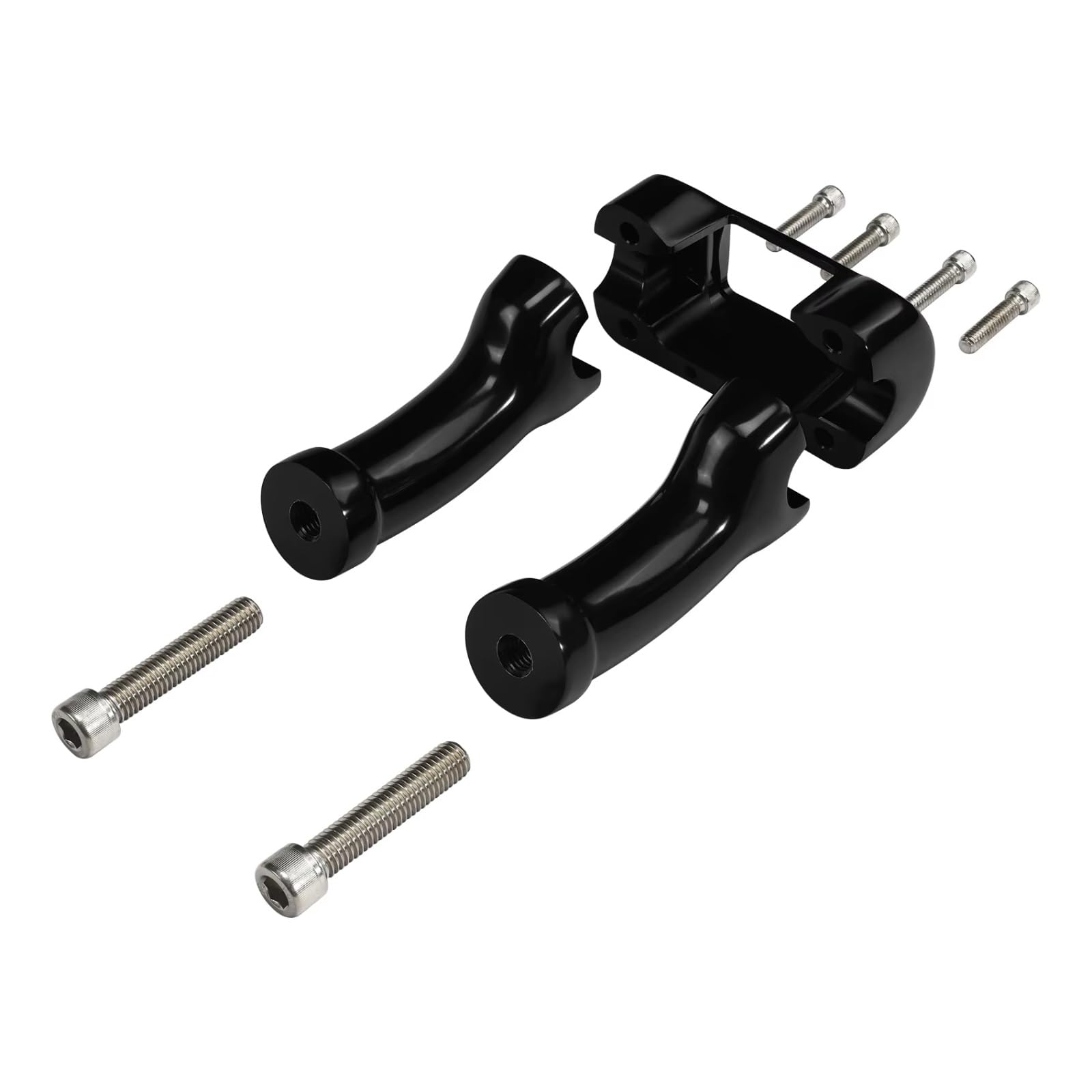 Moto Riser Manubrio per Breakout per FXBR 2023 114 per FXBRS 2018 2019 2020 per FXBR 2018-2019 Riser Manubrio Nero da 4" Morsetto Superiore da 1" Parti per Moto