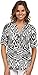 Calvin Klein Women's Printed Crew Neck Roll Sleeve