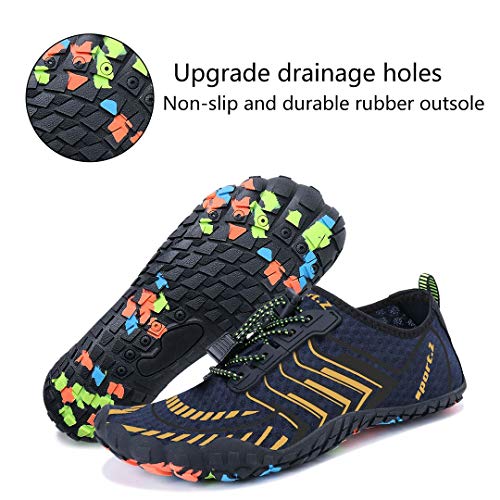 Image of MAYZERO Water Shoes Men Women Swim Surf Shoes Beach Pool Shoes Wide Toe Hiking Aqua Shoes Winter House Slippers