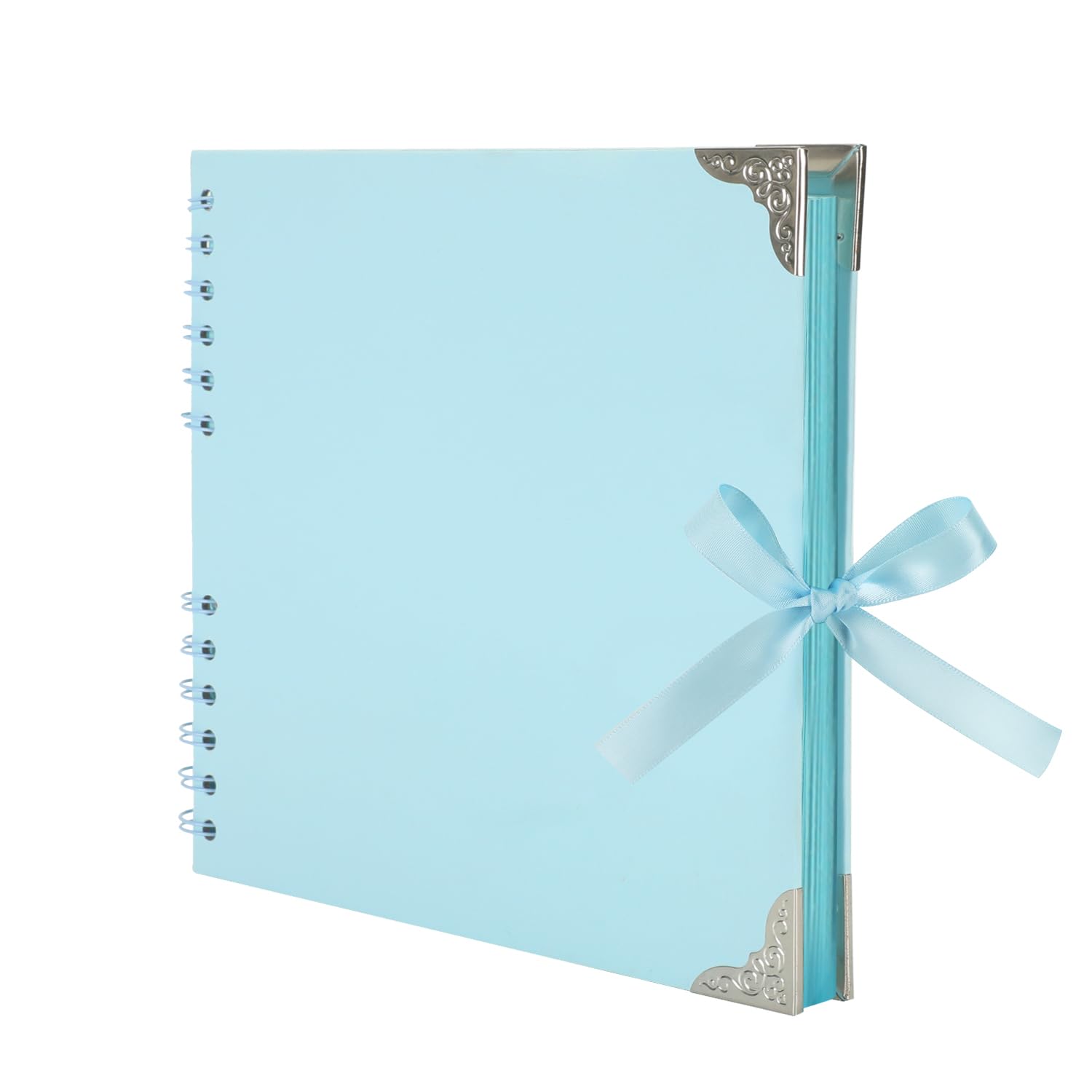 LOYAL BOOK Scrapbook (8 x 8 inch) Scrapbook Album 60 Pages Ideal for Your DIY Scrapbooking Albums Wedding and Anniversary Family Photo Album (blue)