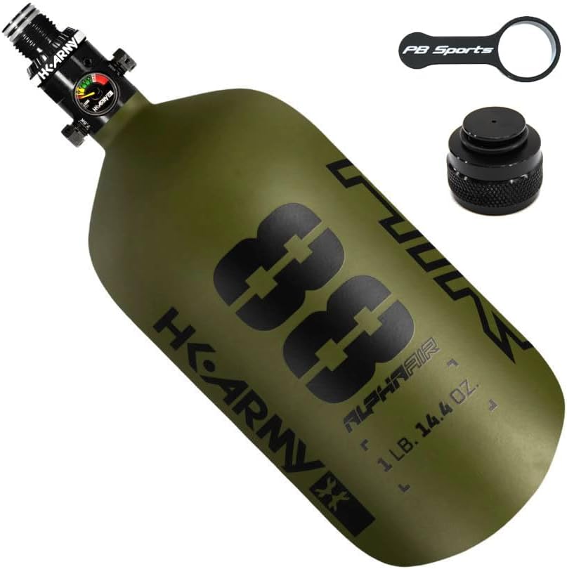 HK Army Alpha Air 4500psi HPA Tank w/Fill Nipple Cover & Thread Saver Combo