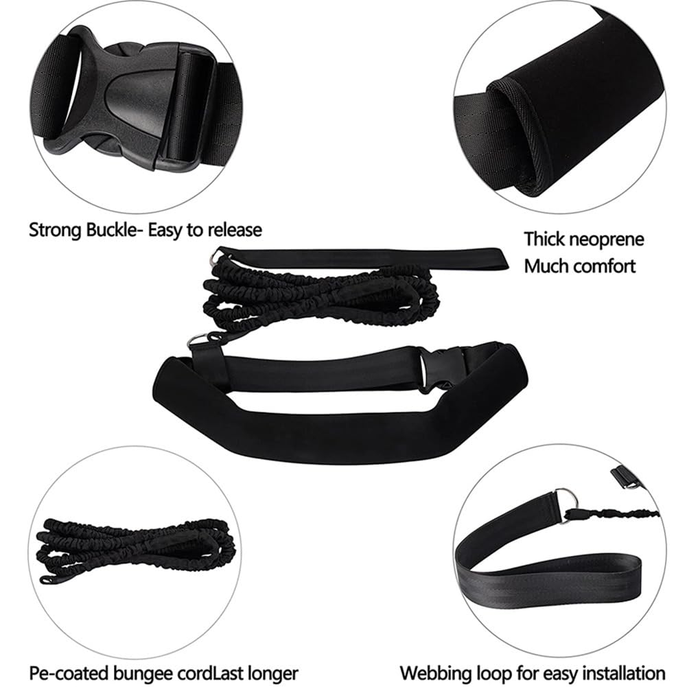 Cintura da allenamento per nuoto con paracadute, imbracatura stazionaria per esercizi di resistenza in piscina, cinghie regolabili in neoprene alla caviglia per trapano di forza, unisex, per