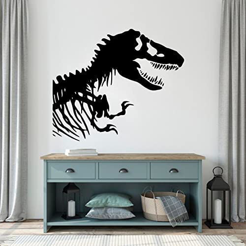 Vinilo decorativo de pared Dinosaurio T-Rex negro miniatura 1