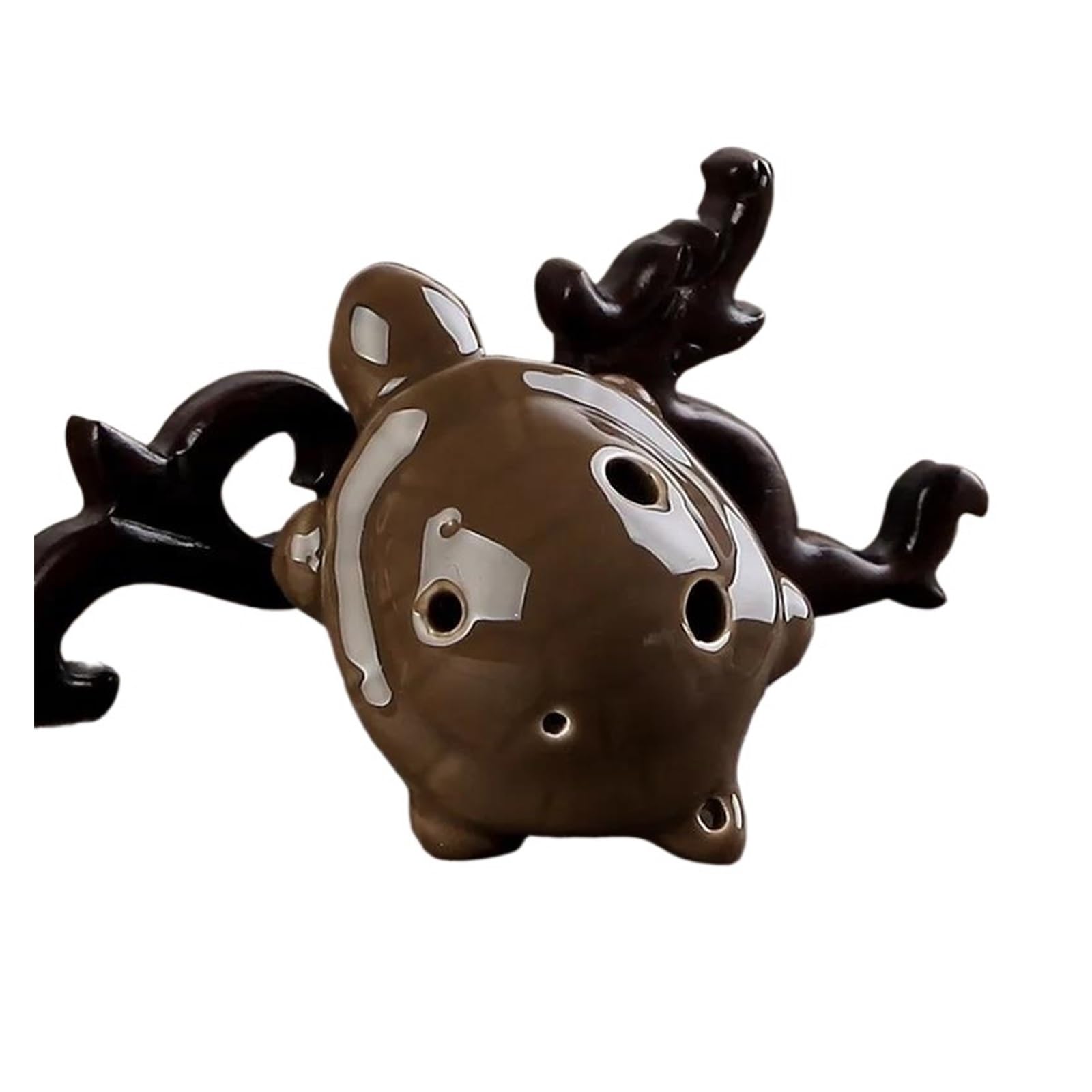 Profesjonalny Instrument Do Nauki Gry Na Okarynie Alto C Z 6 Otworami Ceramiczny Dla Początkujących Instrument Okarynowy(Brown)