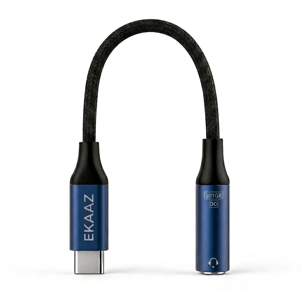 type c to 3.5mm audio jack connector cable | compatible with type c phones, premium aluminum build, usb-c to 3.5mm audio adapter, plug & play compatibility
