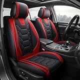 Top 10 Best Oasis Auto Seat Covers Reviews & Comparison 3 OASIS AUTO Car Seat Covers Full Set, Waterproof Faux Leather Seat Covers for Cars Universal Fit for SUV, Truck, Sedan, Black Premium Car Seat Protector with Front & Back Cushions