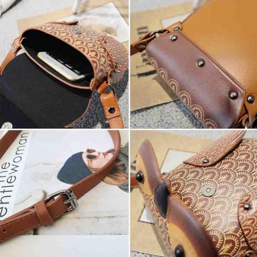 Cartoon Owl Shaped Shoulder Bag, Lightweight Novelty Animal Crossbody Bag, Women PU Leather Fashion Casual Satchel Purse2
