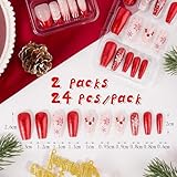 Zoom IMG-1 bofunx 48pcs unghie finte natale Zoom IMG-1 bofunx 48pcs unghie finte natale