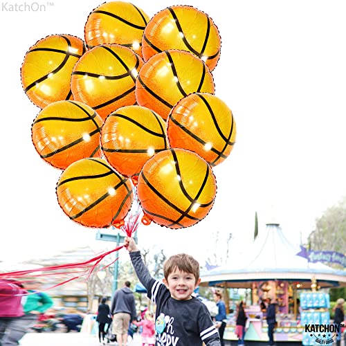 Big 10 Pieces, Basketball Balloons - 18 Inch, Mylar Basketball Balloon | Basketball Decorations | Basketball Party Decorations | Sports Theme Basketball Birthday Decorations | World Cup Decorations #TOP1