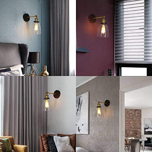 XLHEE Europese Design Eenvoudige Glazen Lampen En Lantaarns Industriële Vintage Blaker Verstelbare Metalen Retro… - Afbeelding 3
