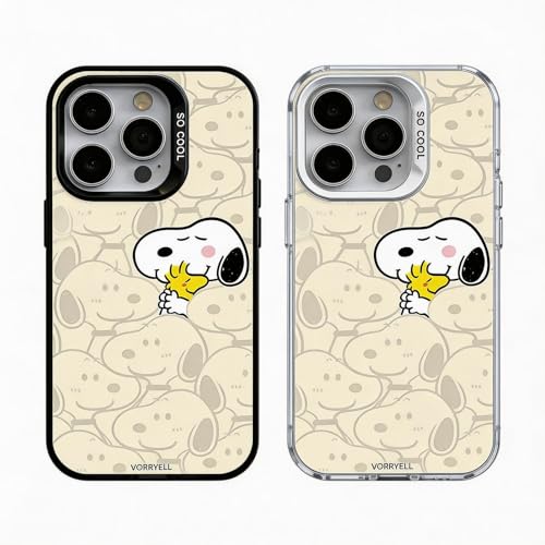 Rbitra �X�k�[�s�[ iPhone17e/16e �p �P�[�X �n�[�h�P�[�X �N���[�� �x�[�W�� �y�b�g �L�����N�^�[ �f�U�C�� iPhone 17/16/15/14/13 Pro �Ή� ���� �ϏՌ� ���ϖh�~ �w��h�~ �y�� ���^ (White, i