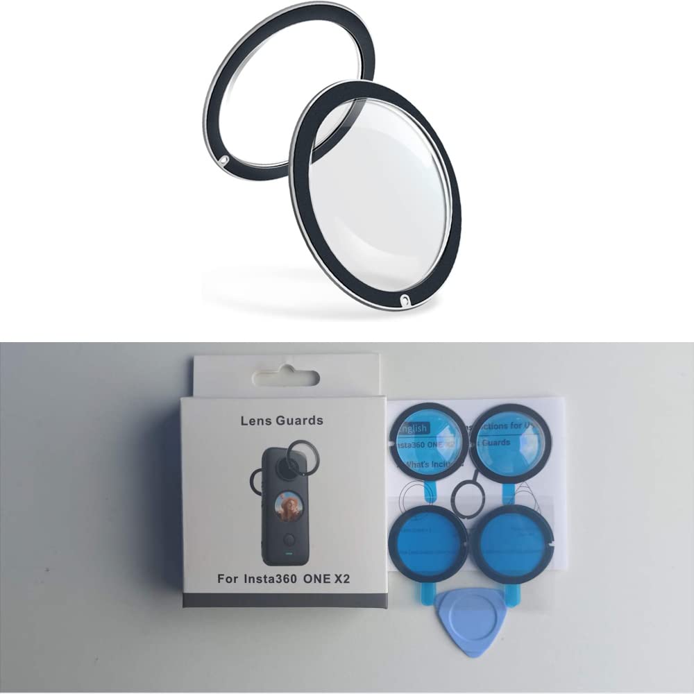 POFET Dual Lens Guards per Insta360 One X2 Custodia Protettiva per PC per Insta 360 One X2 Accessorio per Action Camera panoramica