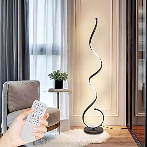 LMiSQ Lámpara de pie Dimmer Regulable LED negro Cover