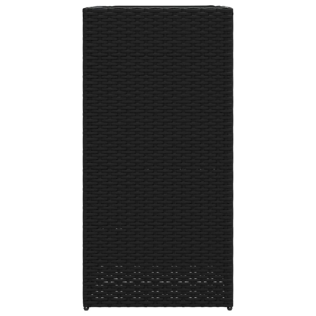 vidaXL Jardinière Noir 40x40x80 cm résine tressée, jardinière d'extérieur, bac à Fleurs, bac à tomates, jardinière de terrasse, bac à Pommes de Terre