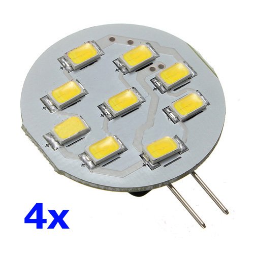 SODIAL(R) 4X G4 3W 5630 SMD 9 LED 380LM lampadina
