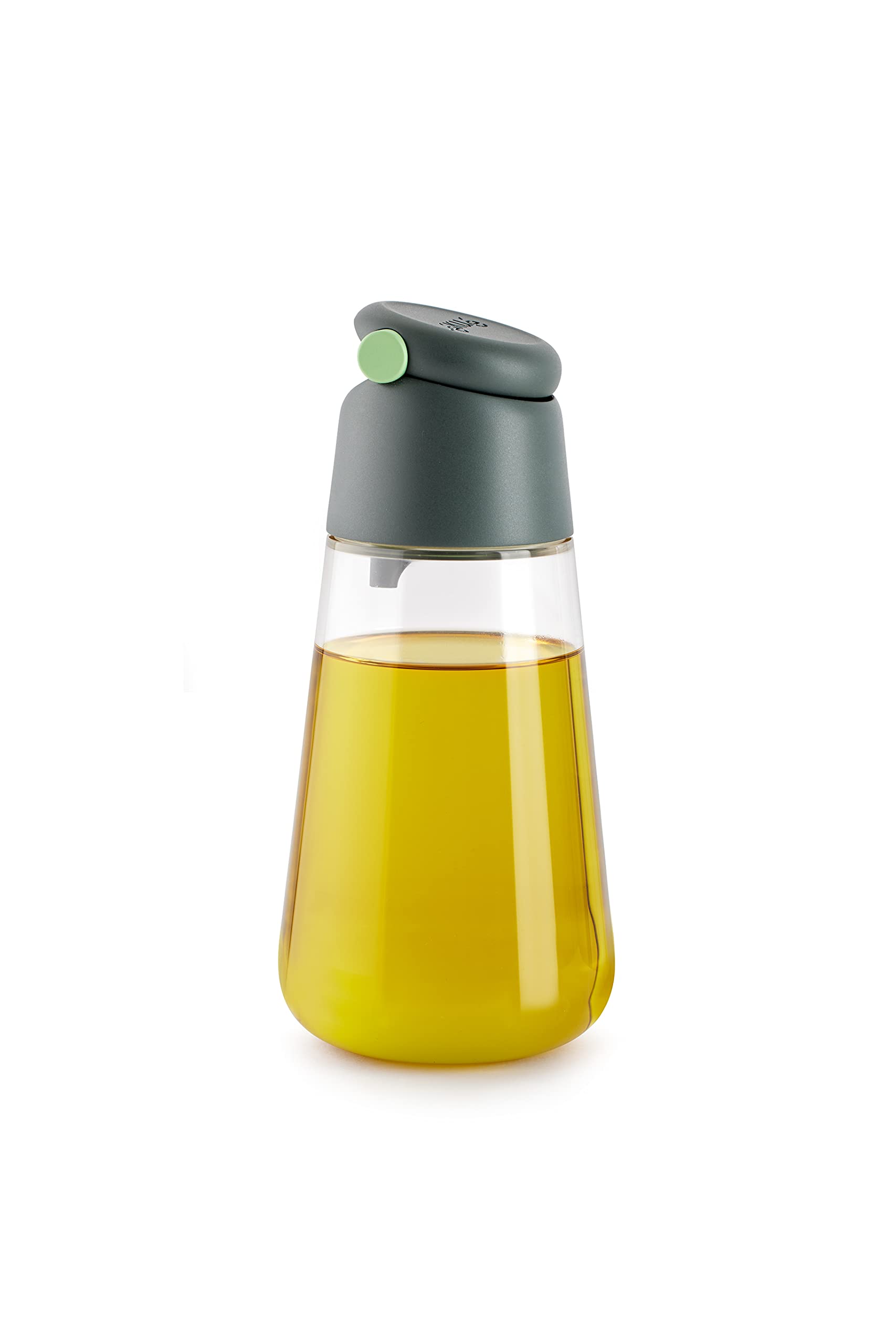 Lékué Oil Bottle 400 ml Container, Borosilicate Glass, Transparent/Grey