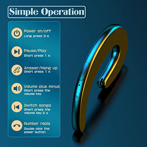 Essonio Air Conduction Headphones Bluetooth Open Ear Headphones Open Air Headphones Ipx5 Waterproof Headphones #TOP4