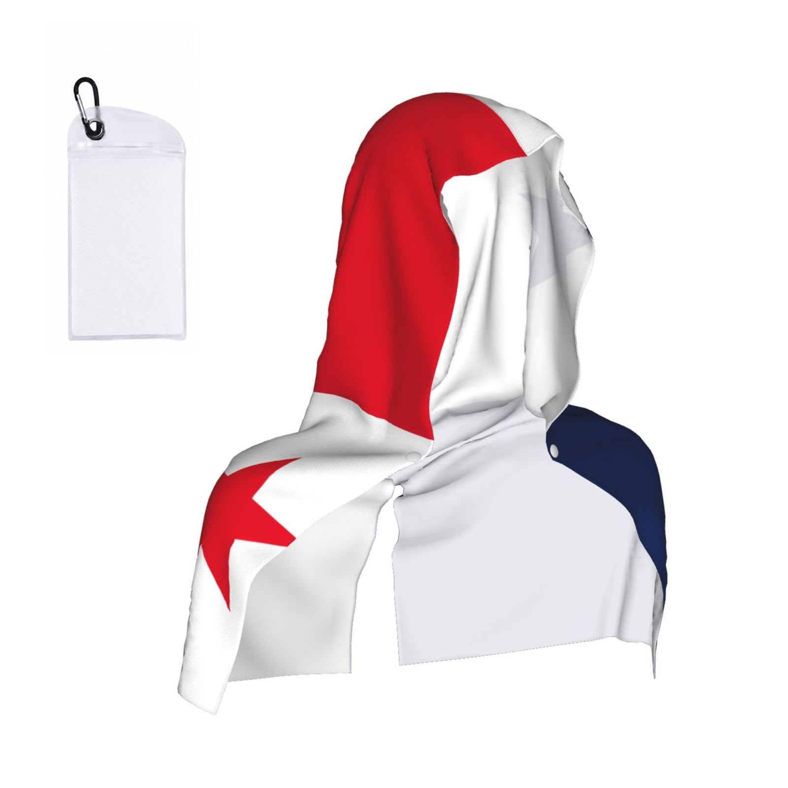 DUWAA Flag Of Panama Print Cooling Hooded Sports Towel, 30×60cm Quick Drying Summer Cool Head Wrap For Neck And Face