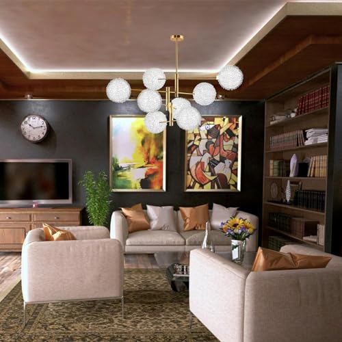 Aluminum Wire Lamp Shade for Floor Lamp Cover Ceiling Fan Light Decorative Pendant Lampshade Simple Geometric Design for Living - Image 4