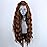 ELESTY 13 * 4 Light Brown Hair Long Wavy Synthetic Lace Front Wigs for Women Loose Curly Free Part Glueless Lace Wig Heat Resistant Fiber Hair Water Wave Cosplay Wigs 24Inch
