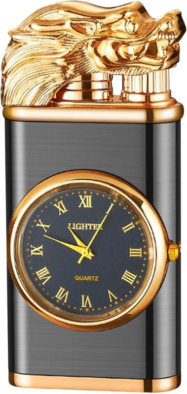 Drumstone (𝟏𝟕 𝐲𝐞𝐚𝐫𝐬 𝐰𝐚𝐫𝐫𝐚𝐧𝐭𝐲) Windproof Flameless Lighter with Alarm Clock – Lightweight Timepiece for Home, Travel, and Outdoor Use-image-7