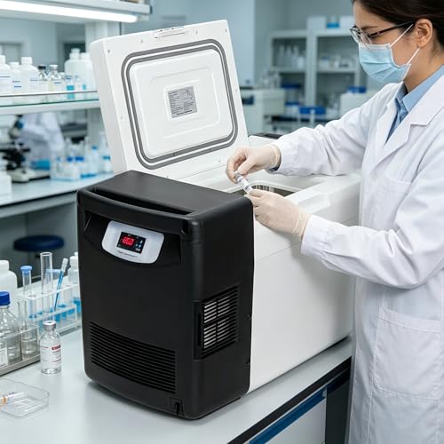 Image of Lab Freezer, Ultra Low-Temp Refrigerators, -40℉-122.8℉, 0.8 Cu.Ft, Small 110V Freezer, Mini Countertop Refrigerator, Suit for Laboratory Storage, Scientific Research