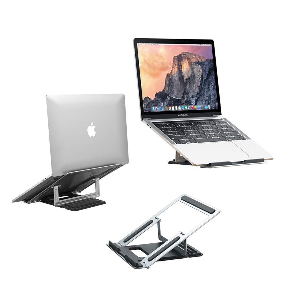 LCARE Notebook Metal Stand, Notebook Holder, Foldable Laptop Stand, Built-in Foldable Legs & Phone Holder, Height-Adjustable Laptop Stand (Silver) (B08VDPNC2Q) Amazon Price History, Amazon Price Tracker