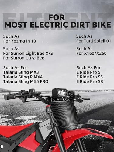 Image of JFG RACING Electric Dirt Bike Universal Number Plate Carbon Fiber Pattern | PP plastic plate,flat decal face,for Surron Light Bee X,for Yozma IN10,for Tutti Soleil,for Eskute,for Heybike,for Eride Pro