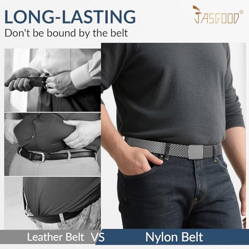 Image of JASGOOD Nylon Canvas Breathable Military Tactical Men Waist Belt With Plastic Buckle