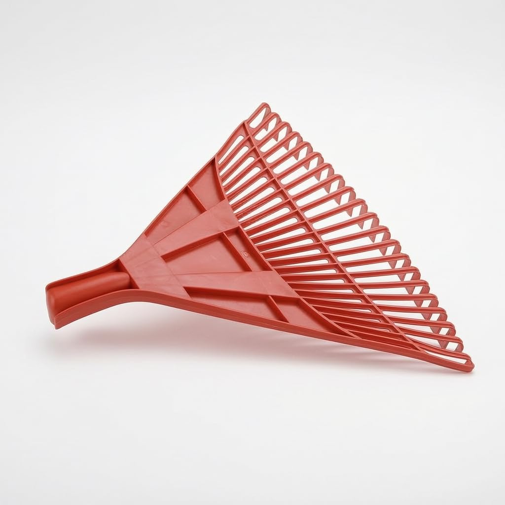 Colcolo Râteau Jardinage en Plastique Renforcé , Râteau en Plastique Rouge de 24 Dents (49*45)