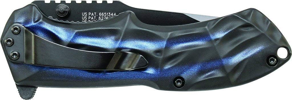 Smith & Wesson Black Ops Folding Knife with 3.4in Tanto Point Blade, Aluminum Handle, Stainless Steel, For Tactical, Survival and EDC