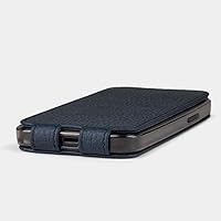 Vista 4 de Funda tipo cartera de piel prémium para iPhone 12 Mini - Modelo patentado - Fabricado en Francia - Azul